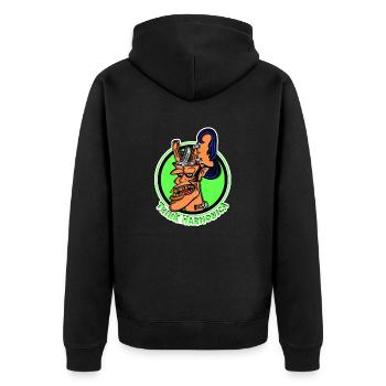 Harmonica style Rat Fink harmoniciste - Veste à capuche bio Premium Unisexe - noir - Dos - Nico (187cm)