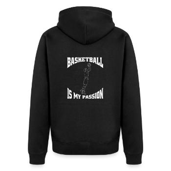 Club de basket-ball Amateurs de basket-ball Joueurs de basket-ball - Veste à capuche bio Premium Unisexe - noir - Dos - Nico (187cm)