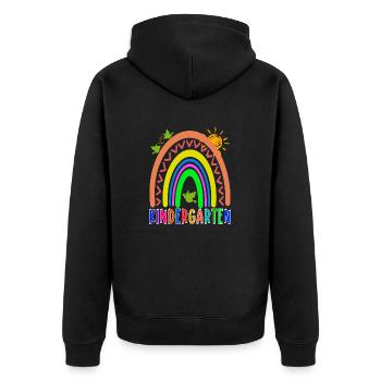 Kindergarten Rainbow Teacher Kids Back To School - Veste à capuche bio Premium Unisexe - noir - Dos - Nico (187cm)