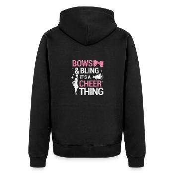 Saluts et bling be a cheer thing funny Cheer - Veste à capuche bio Premium Unisexe - noir - Dos - Nico (187cm)