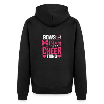 L’équipe de jeunes Cheerleader mignonne s’incline et saigne - Veste à capuche bio Premium Unisexe - noir - Dos - Nico (187cm)