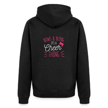 Bows & Bling c’est une pom-pom girl de cheer-thing - Veste à capuche bio Premium Unisexe - noir - Dos - Nico (187cm)