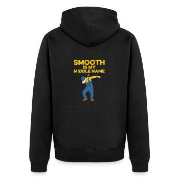 Drôle de finition de béton Art Hommes Papa Ciment Cool - Veste à capuche bio Premium Unisexe - noir - Dos - Nico (187cm)