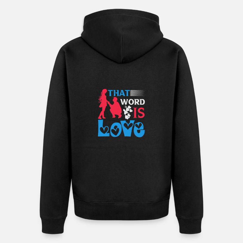 CE MOT EST AMOUR - Veste à capuche bio Premium Unisexe - noir