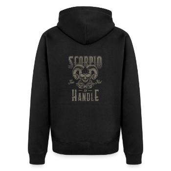 Scorpion à chaud à manipuler - Veste à capuche bio Premium Unisexe - noir - Dos - Nico (187cm)