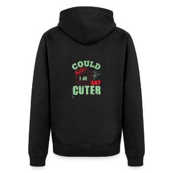 POURRAIS-JE ÊTRE UN CHIEN PLUS MIGNON - Veste à capuche bio Premium Unisexe - noir - Dos - Nico (187cm)