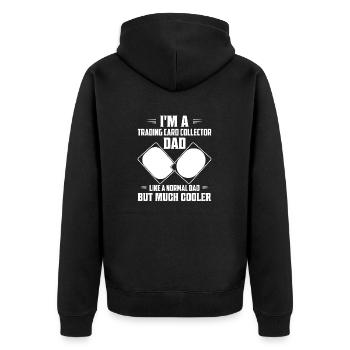 I'm a Trading Card Collector Dad Funny TCG Card Co - Unisex Premium Organic Zip Hoodie - black - Back - Nico (187cm)