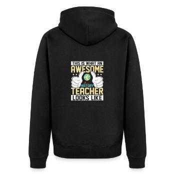 Un professeur d’histoire génial ressemble au professeur Educa - Veste à capuche bio Premium Unisexe - noir - Dos - Nico (187cm)