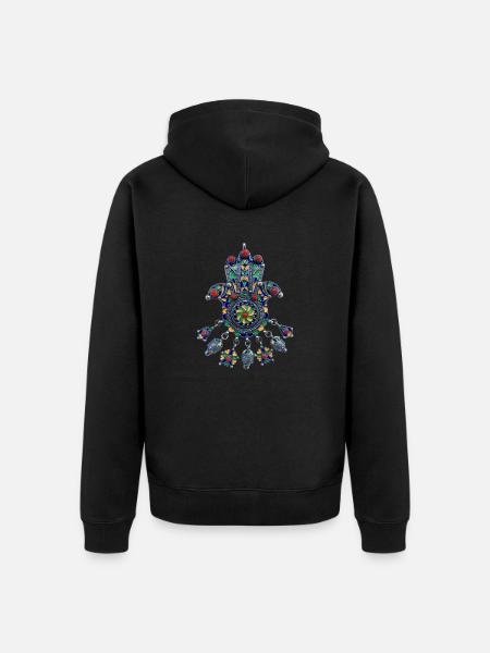 KABYLE BIJOU BUT FROM FATMAAMAZIGH - Unisex Premium Organic Zip Hoodie - black