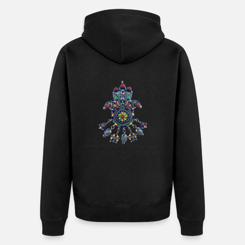 BIJOU KABYLE MAIS DE FATMAAMAZIGH - Veste à capuche bio Premium Unisexe - noir