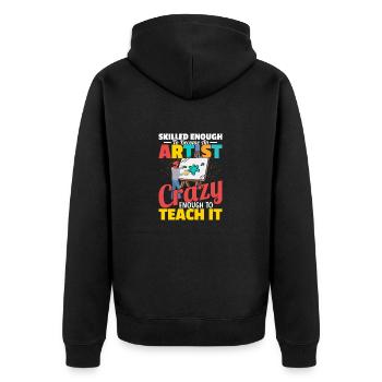 Assez habile pour devenir un artiste professeur d’art - Veste à capuche bio Premium Unisexe - noir - Dos - Nico (187cm)