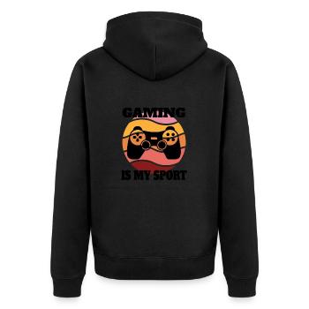 Gamer Gamer Contrôleur de jeu vidéo Gaming Gaming - Veste à capuche bio Premium Unisexe - noir - Dos - Nico (187cm)
