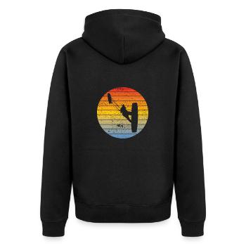 Kitesurfer Kitesurf Windsurfer Windsurfing - Veste à capuche bio Premium Unisexe - noir - Dos - Nico (187cm)