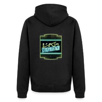 ciel nocturne astronomie génial joyeux dictons humour - Veste à capuche bio Premium Unisexe - noir - Dos - Nico (187cm)