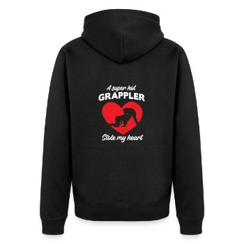 Jiu Jitsu Funny Stole My Heart Theme - Veste à capuche bio Premium Unisexe - noir - Dos - Nico (187cm)