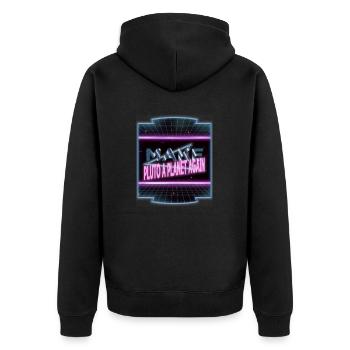 gift fun art humor sayings funny funny quote - Unisex Premium Bio Zip Hoodie - Schwarz - Hinten - Nico (187cm)