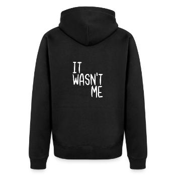 C’était pas moi - Veste à capuche bio Premium Unisexe - noir - Dos - Nico (187cm)