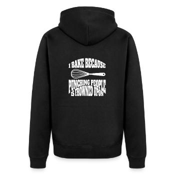 Baker Pastry Bakery Pastry Shop Baking - Unisex Premium Organic Zip Hoodie - black - Back - Nico (187cm)