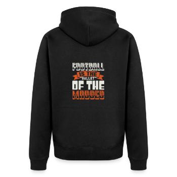 LE FOOTBALL EST LE BALLET DES MASSES - Veste à capuche bio Premium Unisexe - noir - Dos - Nico (187cm)