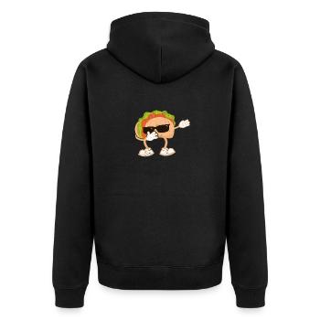 Dab Taco Cinco de Mayo Funny Mexican - Unisex Premium Organic Zip Hoodie - black - Back - Nico (187cm)