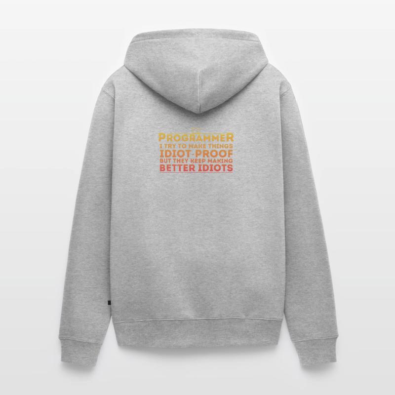 Funny Programmer Humor Computer Coder Programming Unisex Premium Organic Zip Hoodie