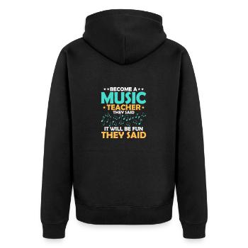 Devenez professeur de musique qu’ils ont dit Notes Instruments - Veste à capuche bio Premium Unisexe - noir - Dos - Nico (187cm)