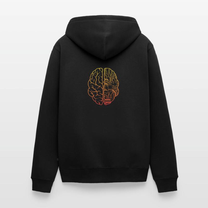 Programmeur Coding - Developer Programming Brain Veste à capuche bio Premium Unisexe
