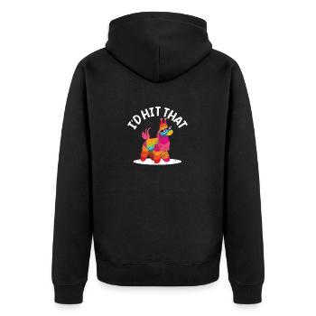 Cinco de Mayo Pinatas Party Fiesta Lustig Ich - Unisex Premium Bio Zip Hoodie - Schwarz - Hinten - Nico (187cm)