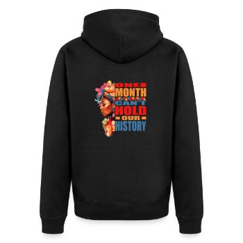 Black Pride African Women Black History Month - Unisex Premium Organic Zip Hoodie - black - Back - Nico (187cm)