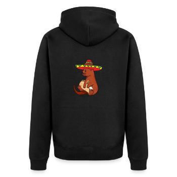 Limace mexicaine Sombrero Taco Cinco De Mayo - Veste à capuche bio Premium Unisexe - noir - Dos - Nico (187cm)