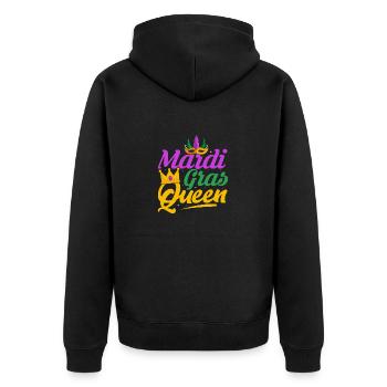 Mardi Gras Queen Party BeadsParade - Veste à capuche bio Premium Unisexe - noir - Dos - Nico (187cm)
