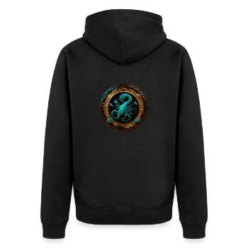 Portez votre signe du zodiaque astrologique avec fierté: Scorpion - Veste à capuche bio Premium Unisexe - noir - Dos - Nico (187cm)