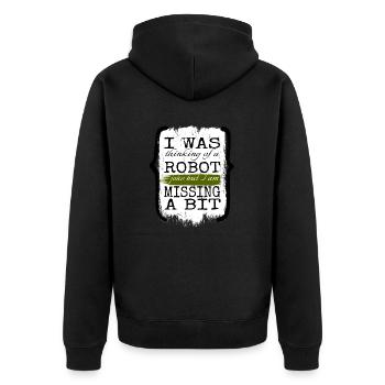 Tshirt robotique automatique drôle d’arbre de Noël - Veste à capuche bio Premium Unisexe - noir - Dos - Nico (187cm)