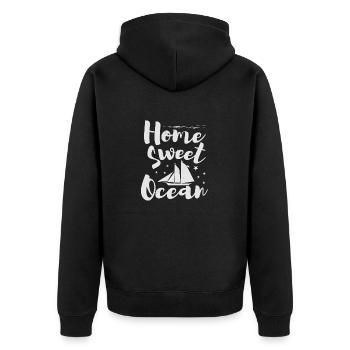 ACCUEIL SWEET OCEAN 2 - Veste à capuche bio Premium Unisexe - noir - Dos - Nico (187cm)