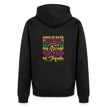 CINCO DE MAYO COMME SI J’AVAIS BESOIN D’UNE EXCUSE POUR MONTER - Veste à capuche bio Premium Unisexe - noir - Dos - Nico (187cm)