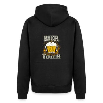 Himmelfahrt Männertag Bier Vatertag Shirt - Unisex Premium Bio Zip Hoodie - Schwarz - Hinten - Nico (187cm)