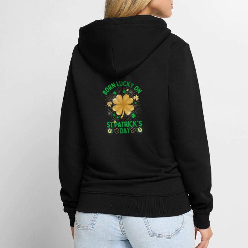 Irland Saint Patrick's Day oder Unisex Premium Bio Zip Hoodie