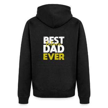 Bester zukünftiger Vater aller Zeiten Erster Vater - Unisex Premium Bio Zip Hoodie - Schwarz - Hinten - Nico (187cm)