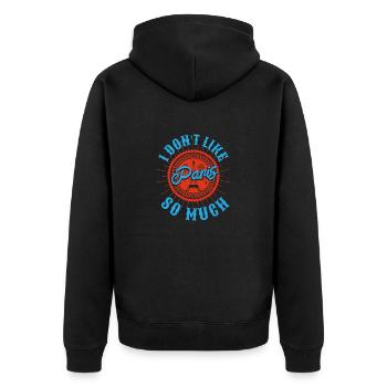 JE N’AIME PAS TELLEMENT PARIS - Veste à capuche bio Premium Unisexe - noir - Dos - Nico (187cm)