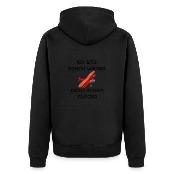 Auf nach Mallorca! Für Malle Fans - Partydesign! - Unisex Premium Bio Zip Hoodie - Schwarz - Hinten - Nico (187cm)