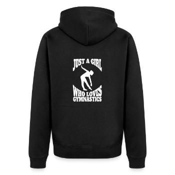 Gymnastique Filles Club de gymnastique Gymnaste Appareil Gymnastique - Veste à capuche bio Premium Unisexe - noir - Dos - Nico (187cm)