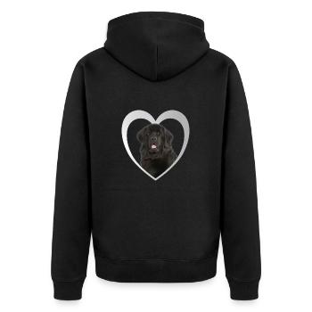 Newfoundland Heart - J’aime Terre-Neuve - Veste à capuche bio Premium Unisexe - noir - Dos - Nico (187cm)