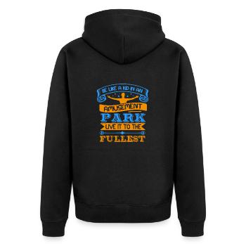 PARC D’ATTRACTIONS VIVEZ PLEINEMENT - Veste à capuche bio Premium Unisexe - noir - Dos - Nico (187cm)