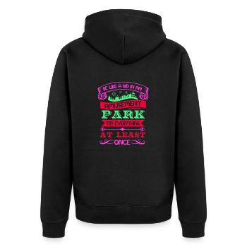 PARC D’ATTRACTIONS ESSAYEZ TOUT AU MOINS UNE FOIS - Veste à capuche bio Premium Unisexe - noir - Dos - Nico (187cm)
