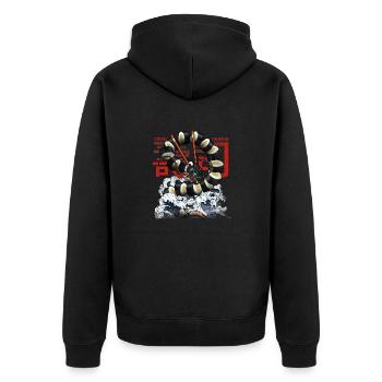 Great Sushi Dragon Japanisches Essen Sushi Lover Wortspiel - Unisex Premium Bio Zip Hoodie - Schwarz - Hinten - Nico (187cm)