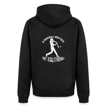 Baseball team Baseball players Baseball players - Unisex Premium Organic Zip Hoodie - black - Back - Nico (187cm)