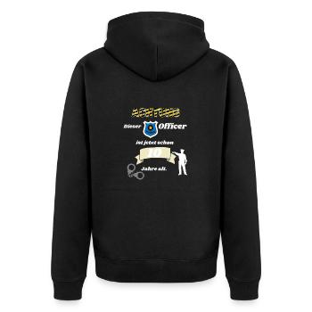 Polizei - 10. Geburtstag, für alle Polizeifans - Unisex Premium Bio Zip Hoodie - Schwarz - Hinten - Nico (187cm)