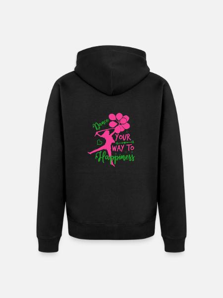 BAILA TU CAMINO A LA FELICIDAD - Premium økologisk unisex-hættejakke - sort