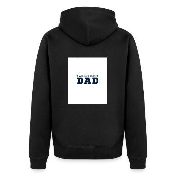World´s best Dad - Unisex Premium Bio Zip Hoodie - Schwarz - Hinten - Nico (187cm)