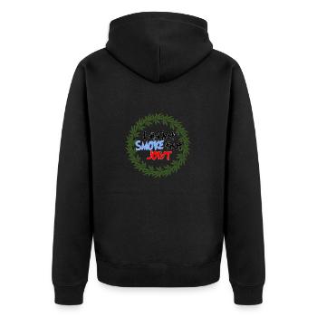 Marijuana/Weed - I did not smoke - Unisex Premium Organic Zip Hoodie - black - Back - Nico (187cm)
